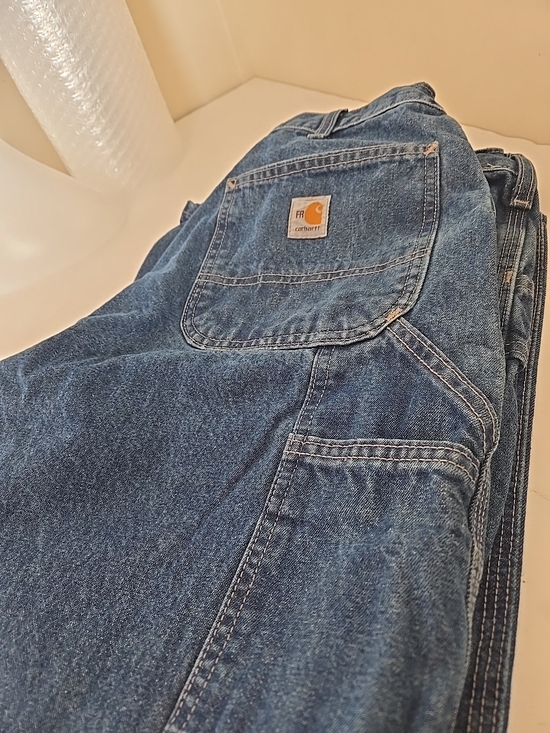 Carhartt Other - Carhartt Dark Blue Denim Work Pants 36x34 Carpenter In Good Cond.